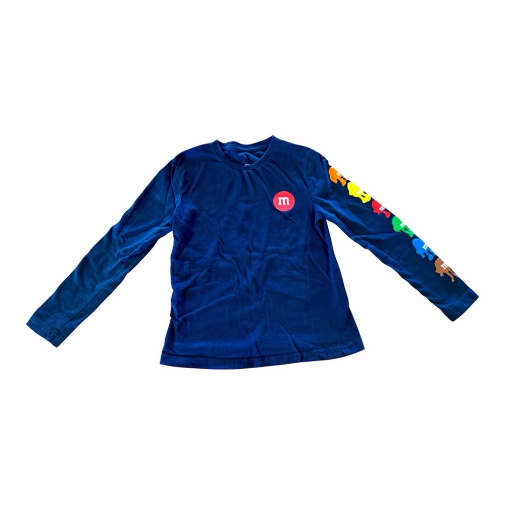 M&M's Navy Blue Long-Sleeve Kids Shirt, Size Small